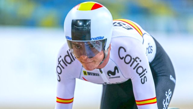 El ciclista español Erik Martorell en el Campeonato de Europa de ciclismo en pista