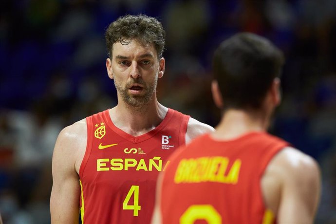 Archivo - Pau Gasol of Spain during friendly match between Spain and France to preparation to Tokyo 2021 Olympics Games at Martin Carpena Stadium on July 08, 2021 in Malaga, Spain