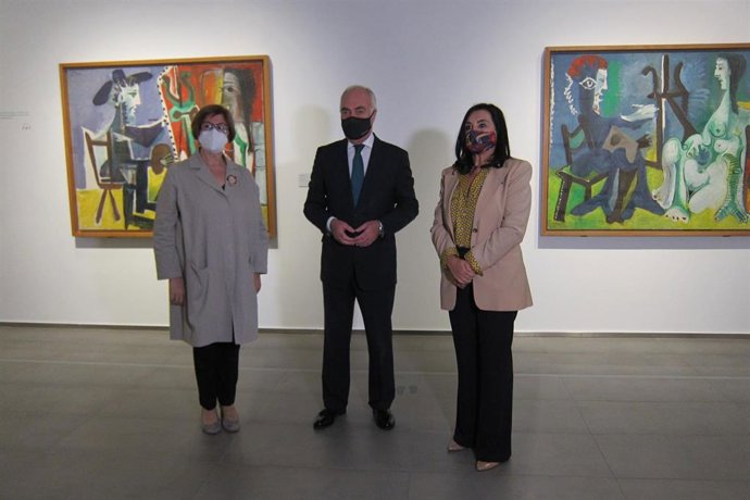 Presentación de la exposición 'Picasso-Diario íntimo', que se puede visitar en el Museo Goya de Ibercaja y en el Patio de la Infanta, en Zaragoza.