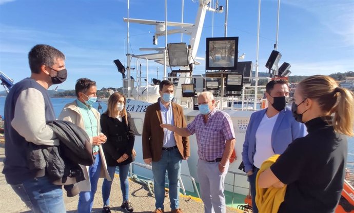 El secretario xeral del PSdeG, Gonzalo Caballero, en Portosín, en el municipio coruñés de Porto do Son