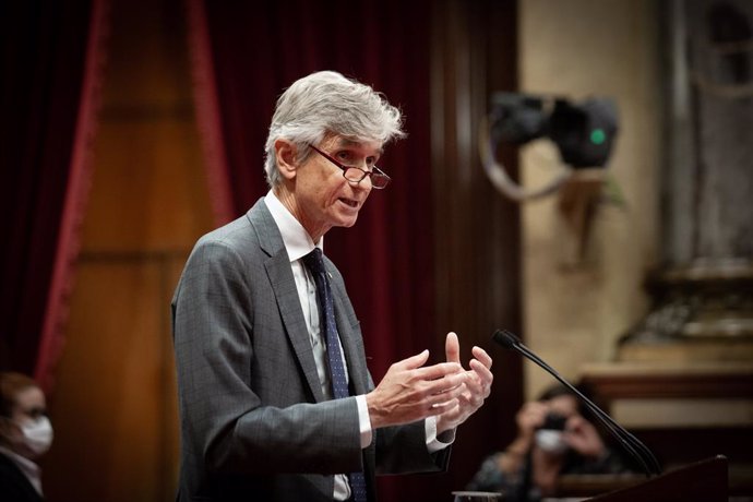 El conseller de Salut de la Generalitat, Josep Maria Argimon, al Parlament 