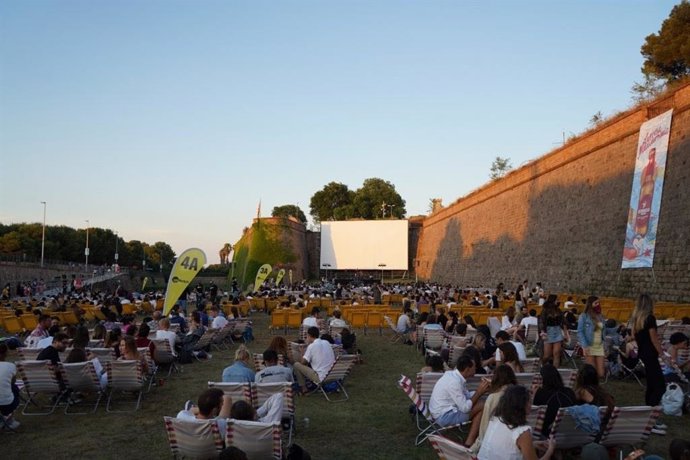 Archivo - La Sala Montjuc 2021 de cine al aire libre de Barcelona.