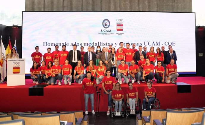 Archivo - Homenaje a los deportistas olímpicos de la UCAM