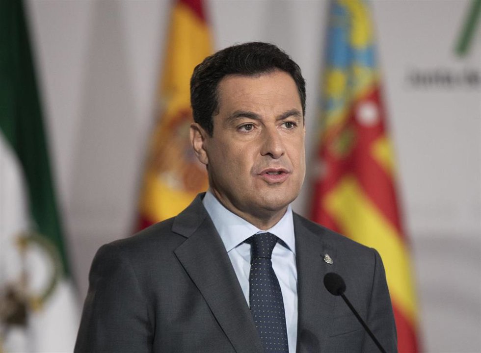 El presidente de la Junta de Andalucía, Juanma Moreno
