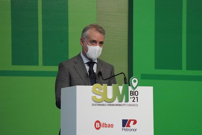 El Lehendakari, Iñigo Urkullu, durante la inauguración del Congreso SUM Bilbao