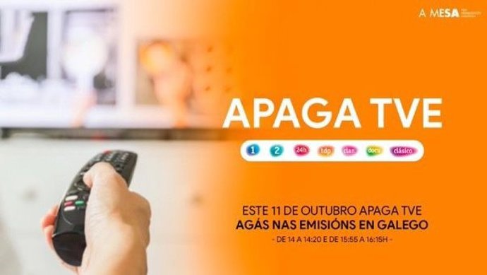 Campaña de A Mesa llamando a un apagón a RTVE