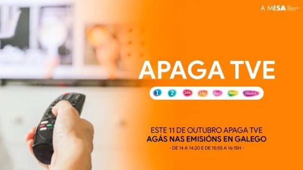 Campaña de A Mesa llamando a un apagón a RTVE
