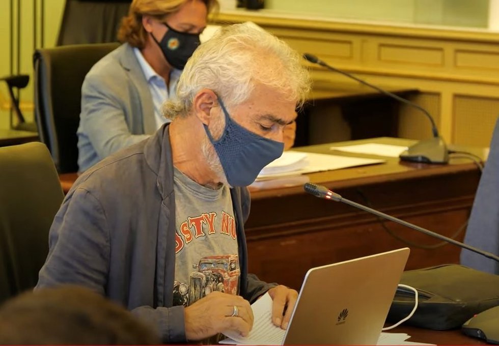 El diputado de Unidas Podemos Pablo Jiménez en la Comisión.