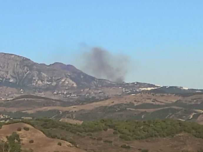 Incendio forestal en Casares (Málaga)