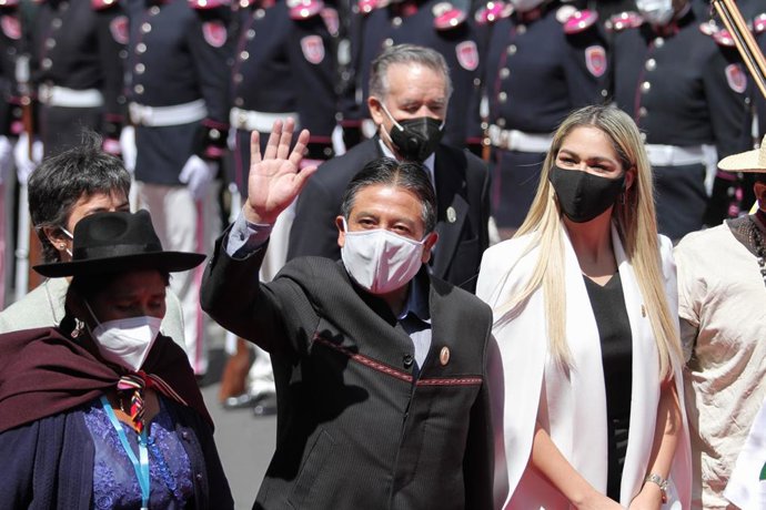 Archivo - El vicepresidente de Bolivia, David Choquehuanca, durante la toma de posesión en noviembre de 2020