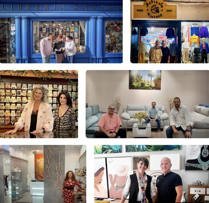 Foto de los premiados con el Premio al Comercio de Huelva.