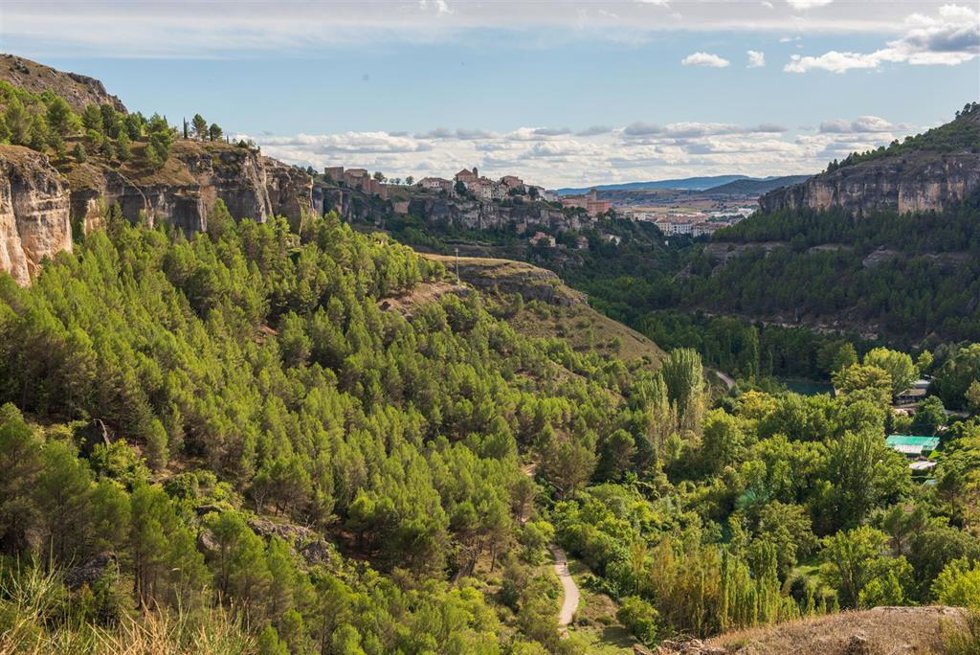 Paisaje de la Hoz del Huécar, en Cuenca, Castilla-La Mancha (España). 