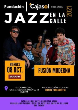 Cartel de Fusión Moderna en la Fundación Cajasol.