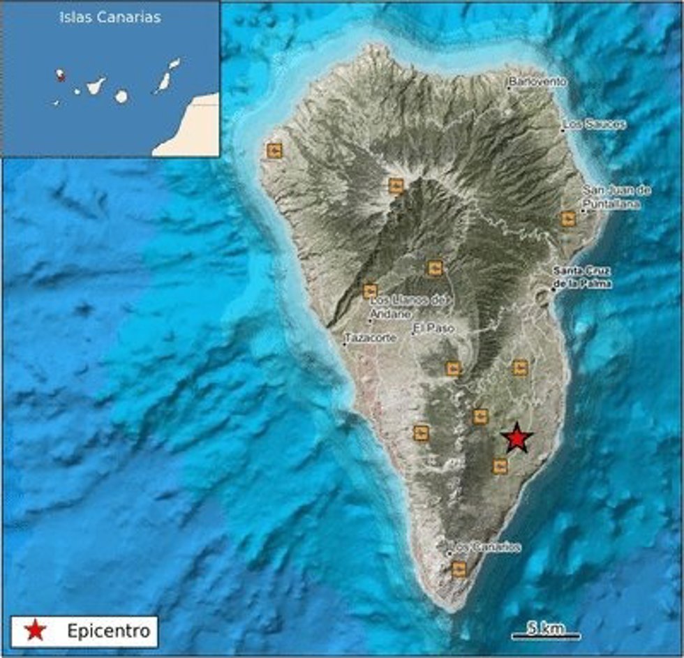 Localización del terremoto
