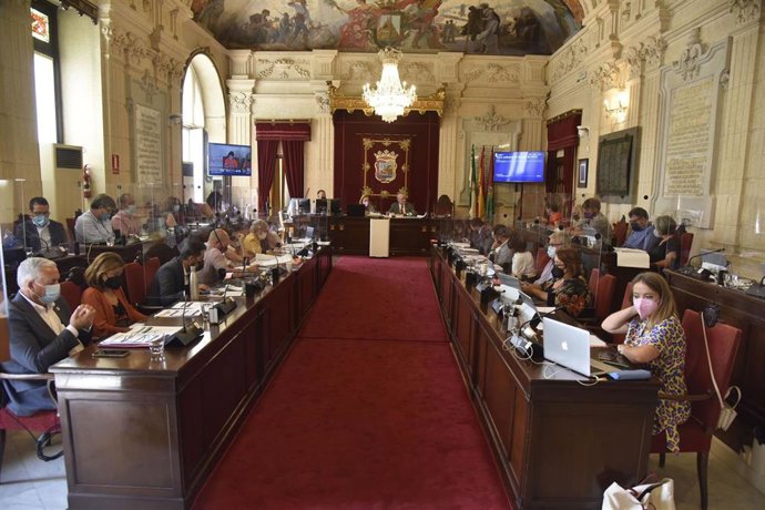 Archivo - Pleno del Ayuntamiento de Málaga en una imagen de archivo 
