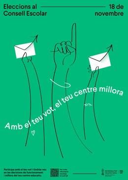 Cartel promocional de las elecciones a consejos escolares