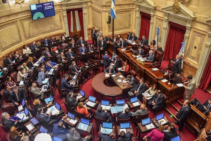 Archivo - Imagen de archivo del Senado de Argentina.
