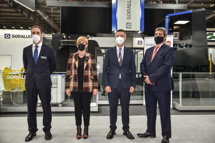 Pello Rodríguez, Arantxa Tapia, Xabier Ortueta y Xabier Basañez en la presentación de la BIEMH 2022
