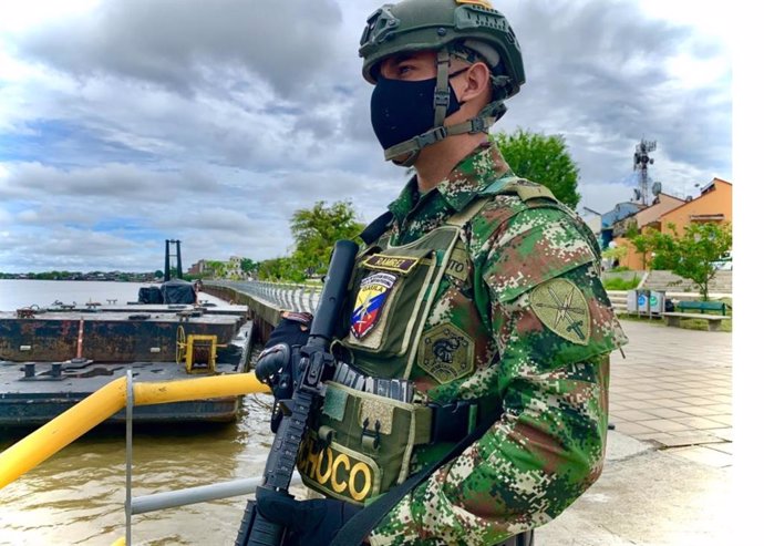 Archivo - Un militar en Colombia.