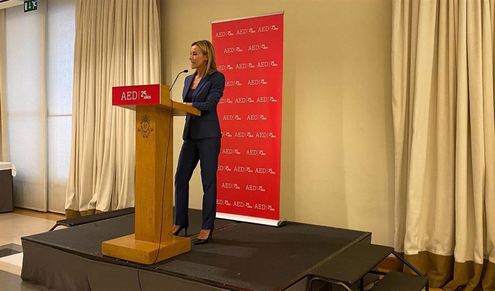 La presidente y ceo de Savills Aguirre Newman Barcelona, Anna Gener, durante su intervención en el encuentro.