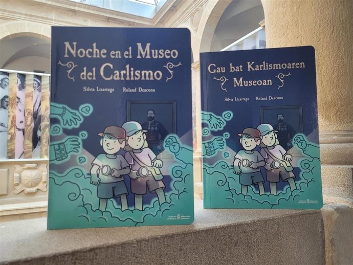 Portadas en castellano y euskera del nuevo libro del Museo del Carlismo