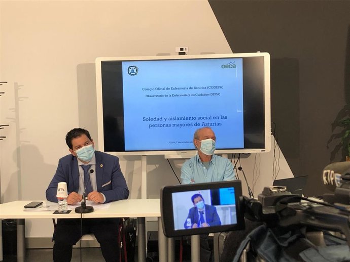 Presentación del Estudio Aislamiento y Soledad no Deseada en las Personas Mayores en el Principado de Asturias, a cargo del Colegio Oficial de Enfermería del Principado de Asturias (Codepa), en Gijón