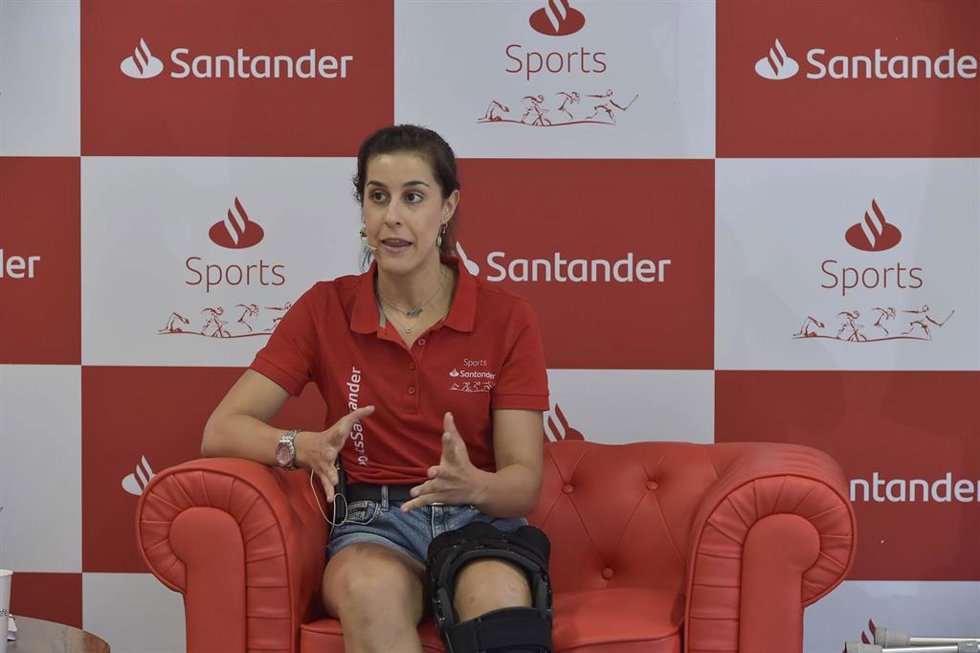 Archivo - La campeona olímpica de bádminton Carolina Marín afirma que su objetivo es el oro en París 2024 tras la grave lesión de rodilla que le ha apartado de Tokyo 2020.