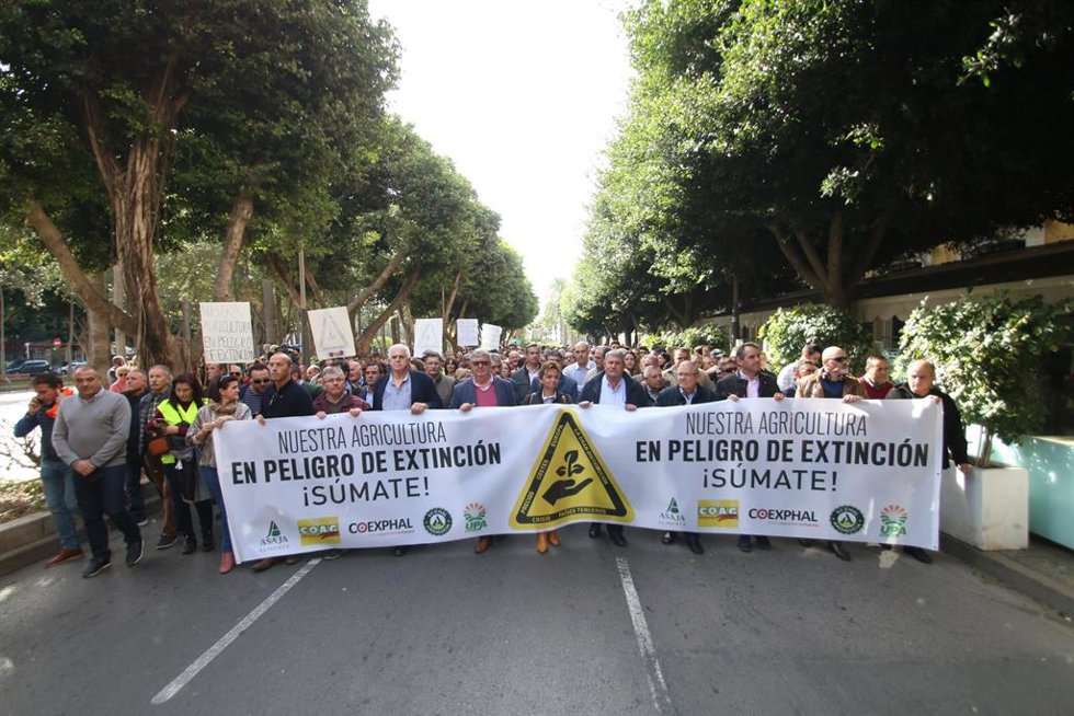 Archivo - Manifestación del sector agrícola de Almería el 19 de noviembre por la crisis de precios en el campo