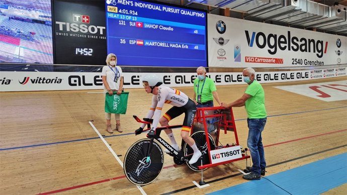 El ciclista español Erik Martorell, récord de España en la persecución individual