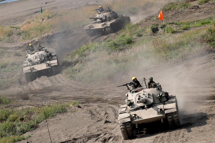 Tanques taiwaneses M60-A3 participan en el 37 ejercicio militar Han Kuang
