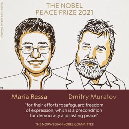 Maria Ressa y Dimitri Muratov, premio Nobel de la Paz