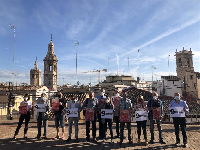 Presentación de la manifestación de la Comissió 9 d'Octubre