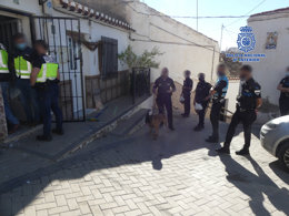 Imagen del operativo desplegado por la POlicía Nac