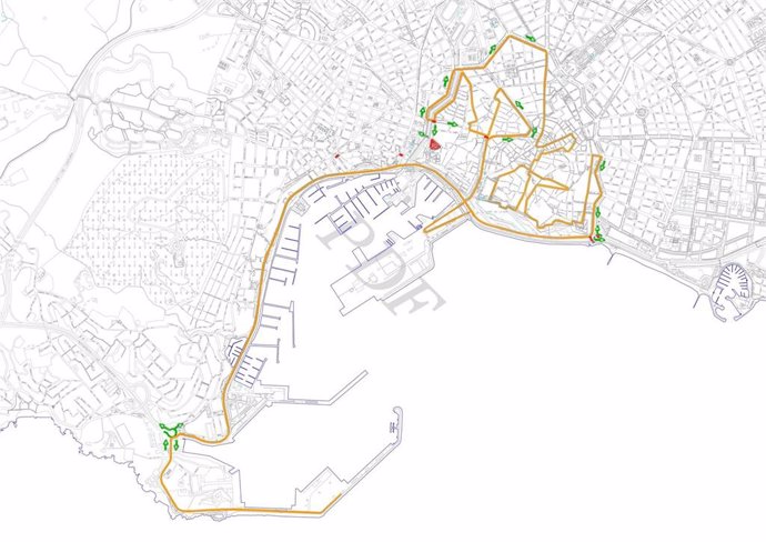 Calles y zonas afectadas por la celebración este domingo de la Zafiro Palma Marathon.