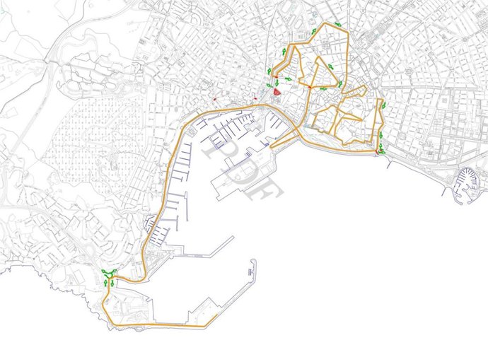 Calles y zonas afectadas por la celebración este domingo de la Zafiro Palma Marathon.