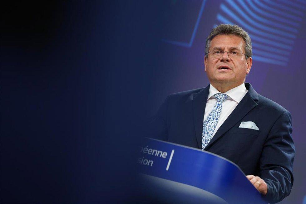 Archivo - El vicepresidente de la Comisión Europea para las Relaciones con Reino Unido, Maros Sefcovic