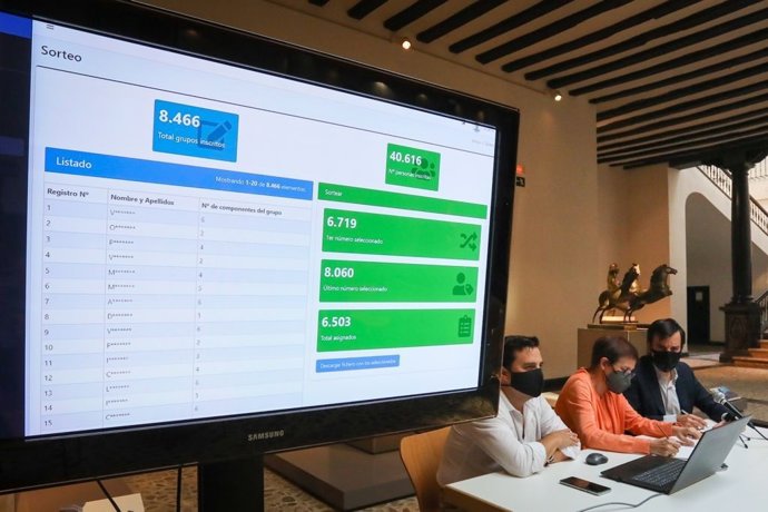 Sorteo de los grupos individuales para la Ofrenda de Flores 2021.