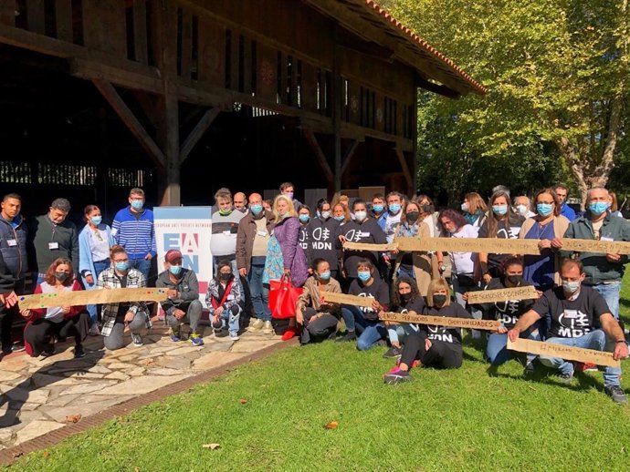 La consejera de Derechos Sociales y Bienestar del Principado de Asturias, Melania Álvarez, en las Jornadas Autonómicas de Participación Social organizadas por EAPN-AS, en el Museo del Pueblo de Asturias, en Gijón.