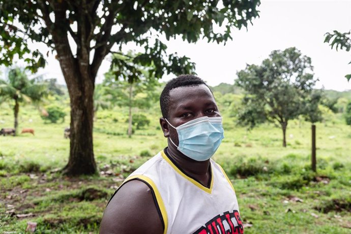 Crispin 'Toby', migrante haitiano de 30 que cruzó la selva de Darién.