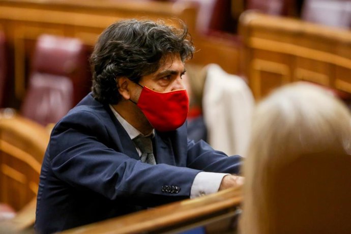 Archivo - El portavoz adjunto del PP Mario Garcés durante una sesión plenaria en el Congreso