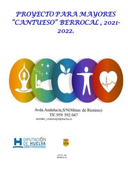 Cartel de taller para personas mayores de la Diputación de Huelva.