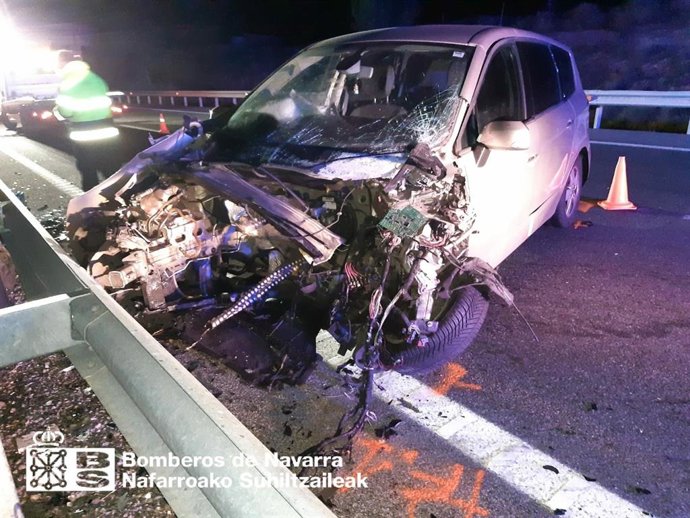 Accidente de tráfico en la AP-68, cerca de Murchante