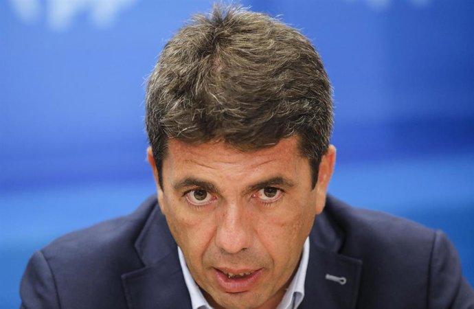 El presidente del PP de la Comunitat Valenciana, Carlos Mazón, en imagen de archivo. 