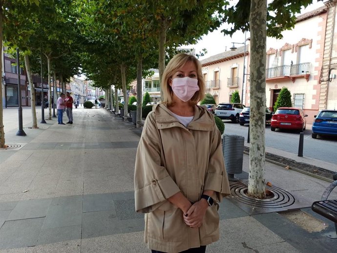 La portavoz socialista en las Cortes de Castilla-La Mancha, Ana Isabel Abengózar, en Alcázar de San Juan