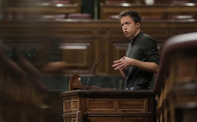 El líder de Más País, Íñigo Errejón, en una sesión plenaria de la Cámara Baja, a 30 de septiembre de 2021, en Madrid (España). 