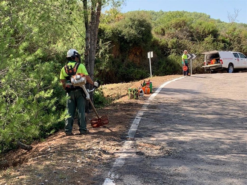 Obras de mejora de la seguridad vial en la CV-1486 que une Cabanes y Oropesa