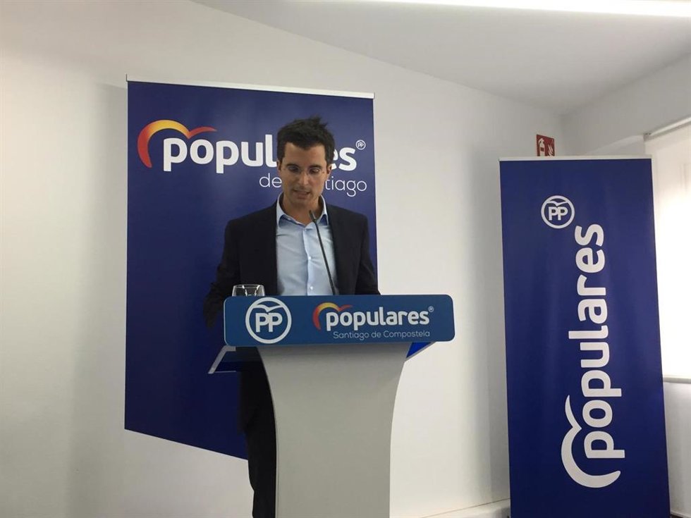Archivo - Borja Verea, presidente de la gestora del PP de Santiago