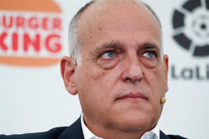 Javier Tebas, President of LaLiga, is seen during an act of presentation of the Burger King Sponsorship to LaLiga celebrated at Burger King Majadahonda on september 15, 2021, in Madrid, Spain.