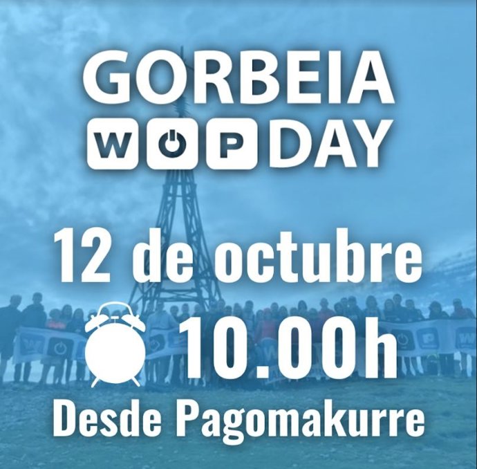 Cartel de la subida al Gorbea organizado por la Fundación WOP