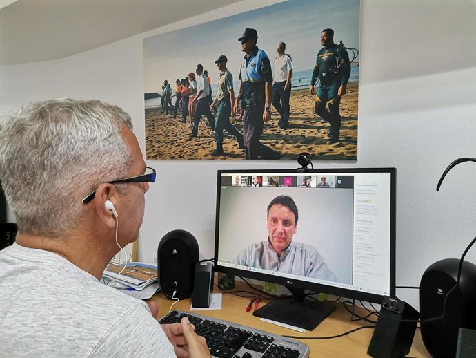 El periodista y divulgador Sebastián Quintana interviniendo en el Congreso Internacional de Salvamento Acuático en Argentina